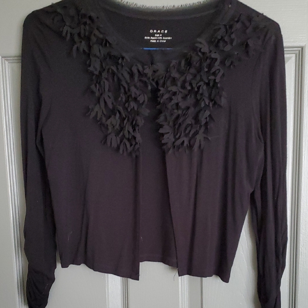 Grace Women's Black Long Sleeve Top
